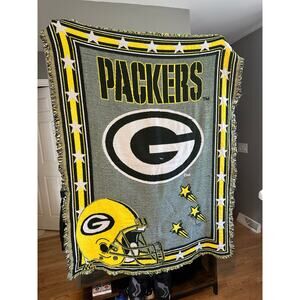 Vintage Packers Knitted/Crocheted Blanket